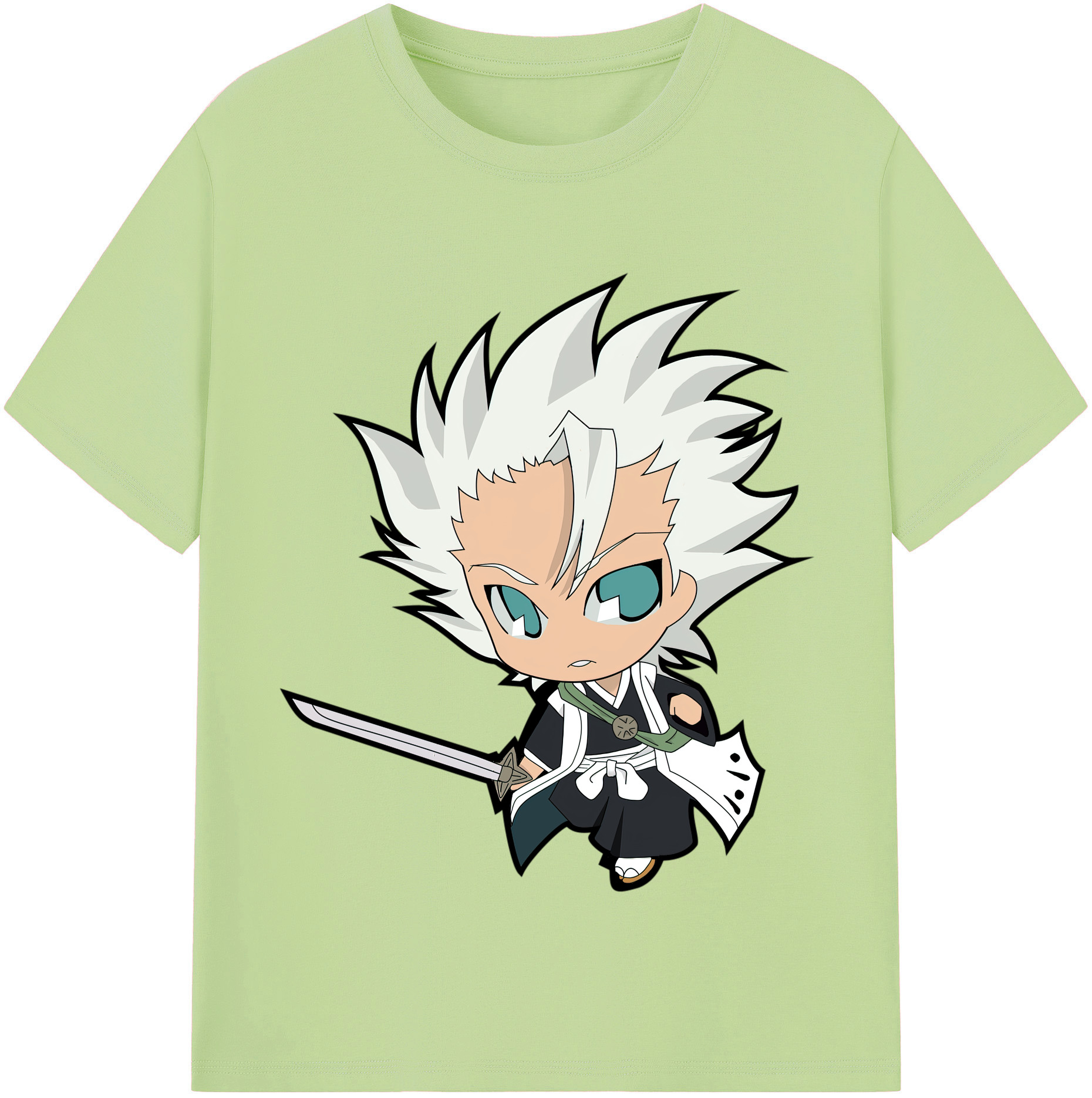 （画像用） ブリーチ 日番谷冬獅郎（ひつがや とうしろう） BLEACH Hitsugaya Toushirou 綿100％半袖Tシャツ（フロントプリント）
